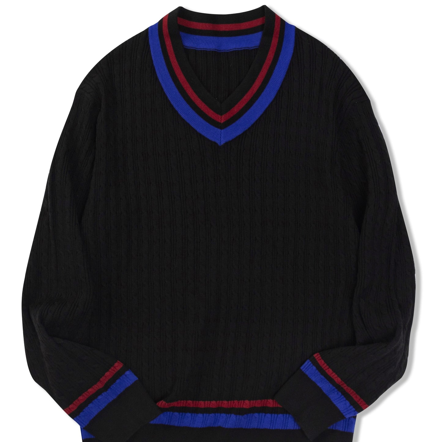Pull Homme Col V Original et Texture Jacquard