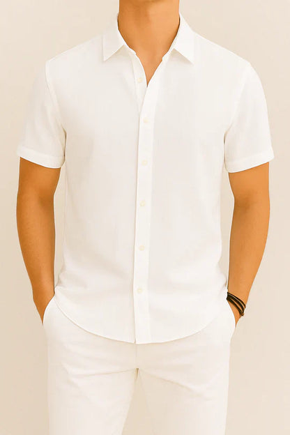 Chemise Homme Coton Gris Élégante Vero Amsterdam