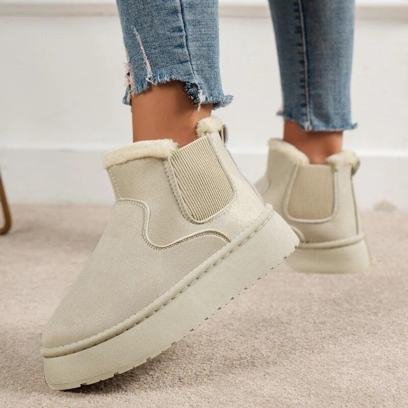 Bottes femme à la mode avec doublure confortable