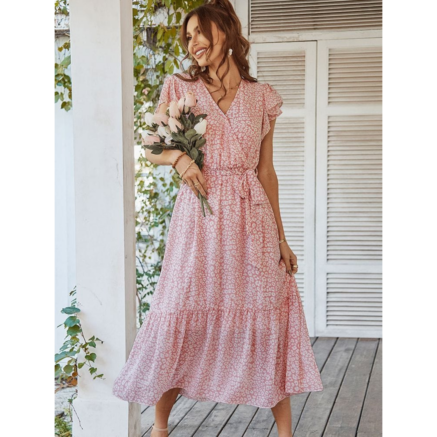 Robe Femme Élégante Floral Printemps
