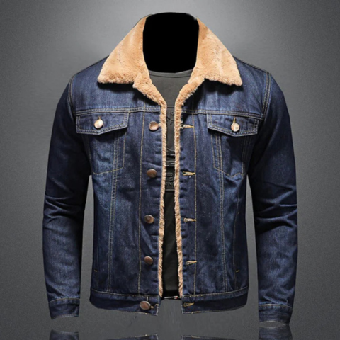 Veste Jean Décontractée Doublée Polaire pour Homme - LuxeStyle