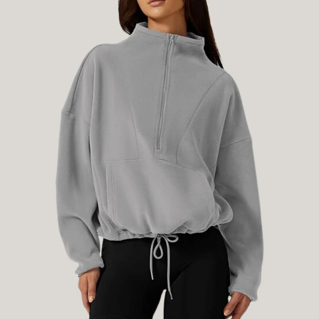 Sweat-shirt Col Zip Douillet pour Hiver - LuxeStyle