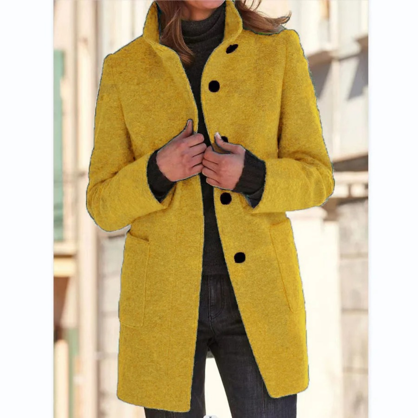 Manteau Femme Élégant Long – Veste Chic Tailleur en Coton Imperméable - LuxeStyle