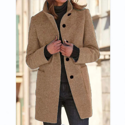 Manteau Femme Élégant Long – Veste Chic Tailleur en Coton Imperméable