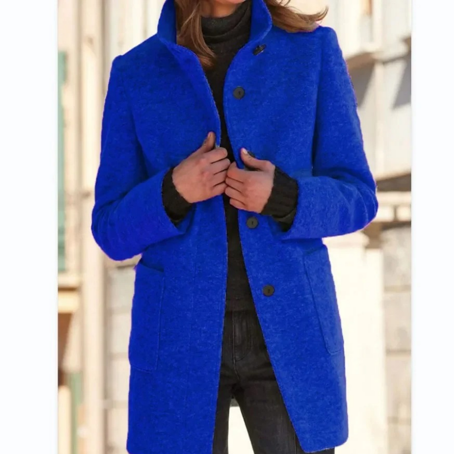 Manteau Femme Élégant Long – Veste Chic Tailleur en Coton Imperméable