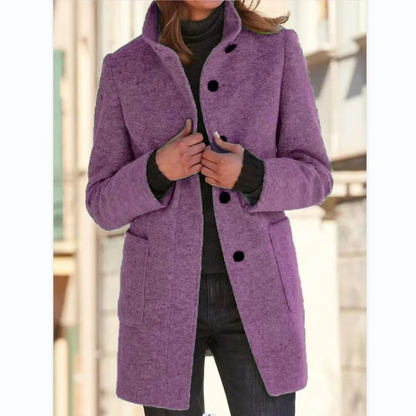 Manteau Femme Élégant Long – Veste Chic Tailleur en Coton Imperméable