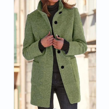 Manteau Femme Élégant Long – Veste Chic Tailleur en Coton Imperméable