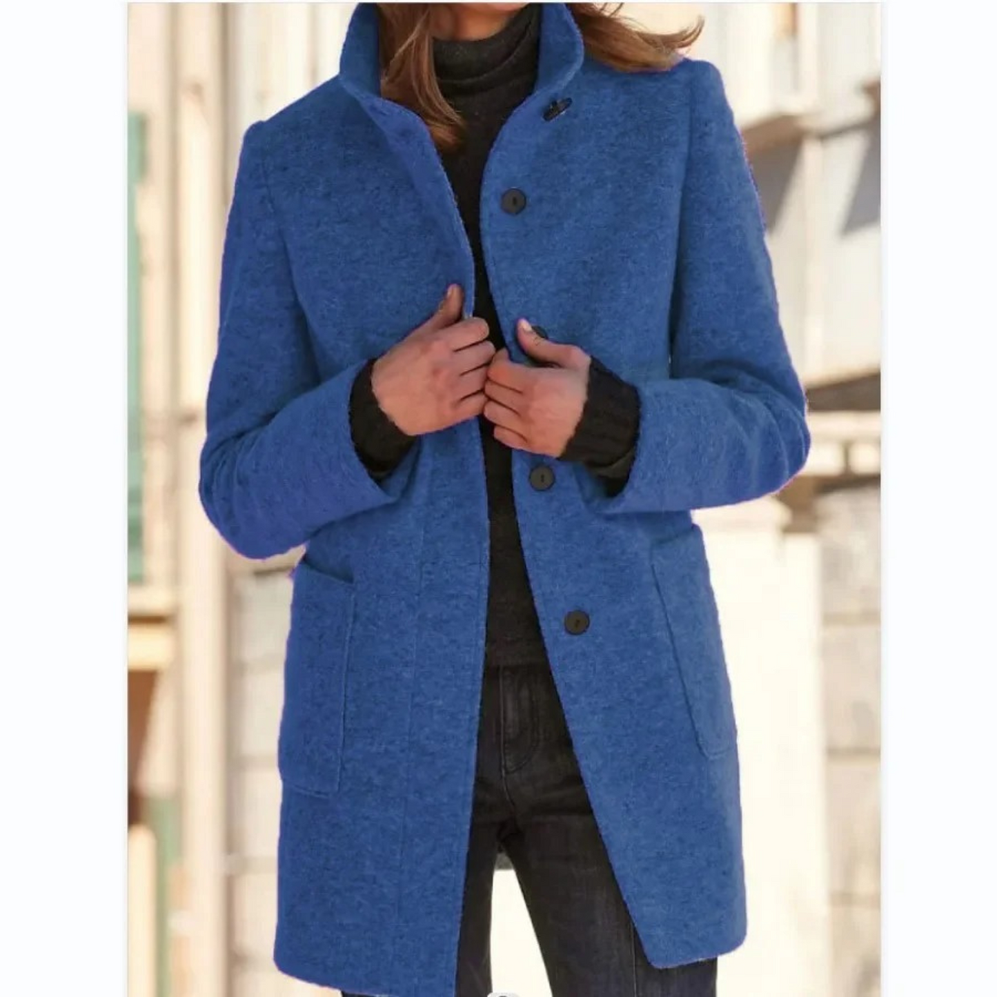 Manteau Femme Élégant Long – Veste Chic Tailleur en Coton Imperméable