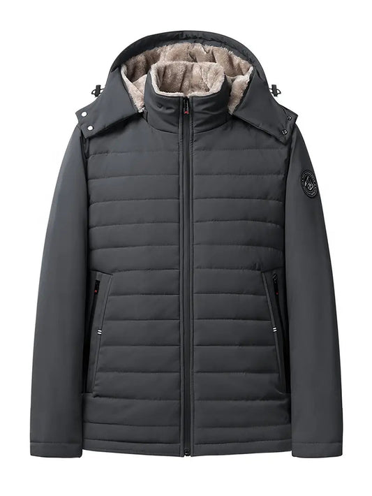 Veste Hiver Équipée avec Capuche Réglable pour Homme - LuxeStyle