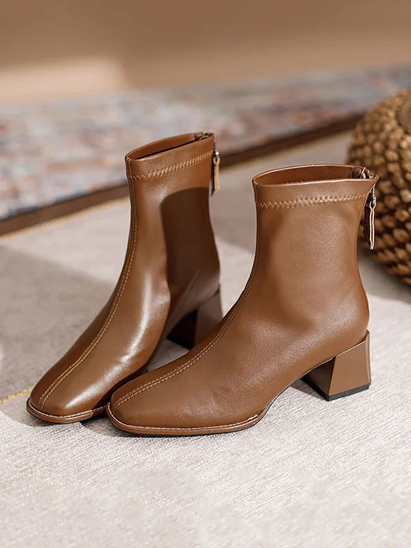 Bottes Femme Zippées Confortables Quotidiennes