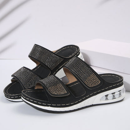 Sandales Plates Confortables avec Semelle Amortie