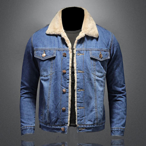 Veste Jean Décontractée Doublée Polaire pour Homme