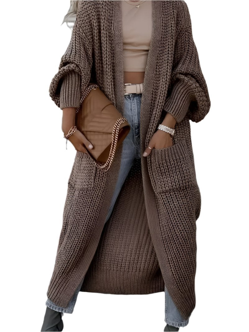 Cardigan Femmes Long Douillet avec Poches Hiver Chic - LuxeStyle