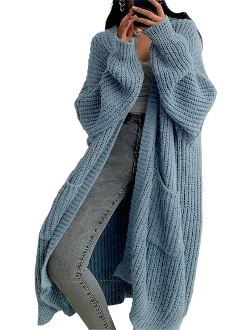 Gilet Tricoté Féminin – Gilet Long Douillet pour Femme en Automne - LuxeStyle