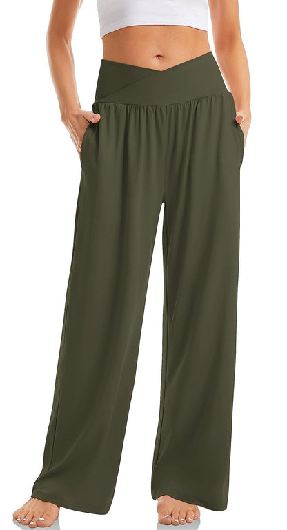 Pantalon de sport femme taille haute confortable