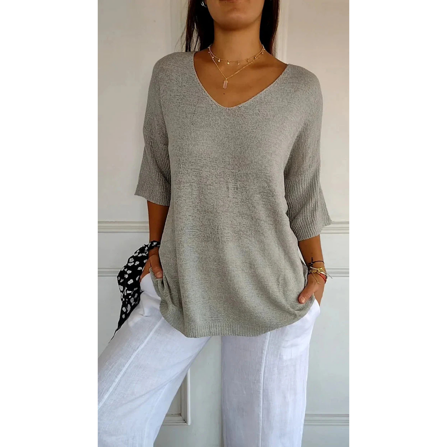Top Femme Décolleté V Élégant