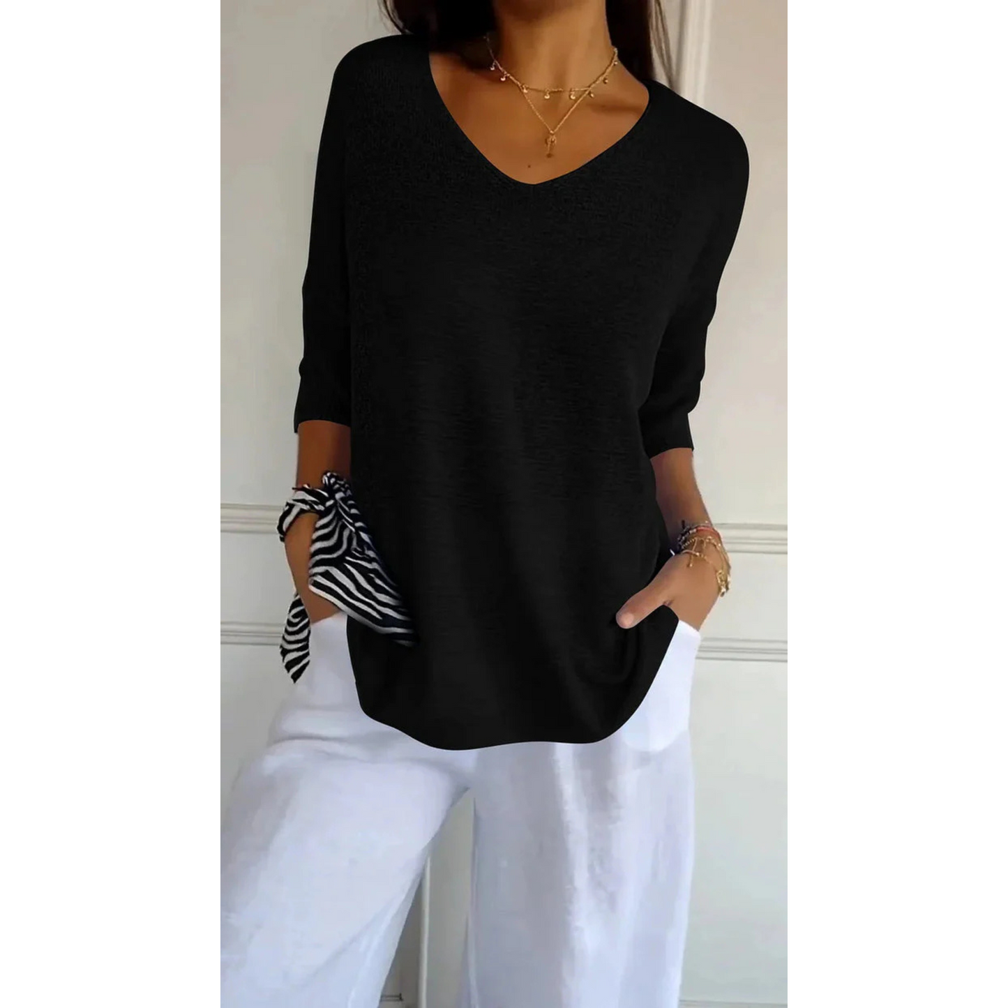 Top Femme Décolleté V Élégant