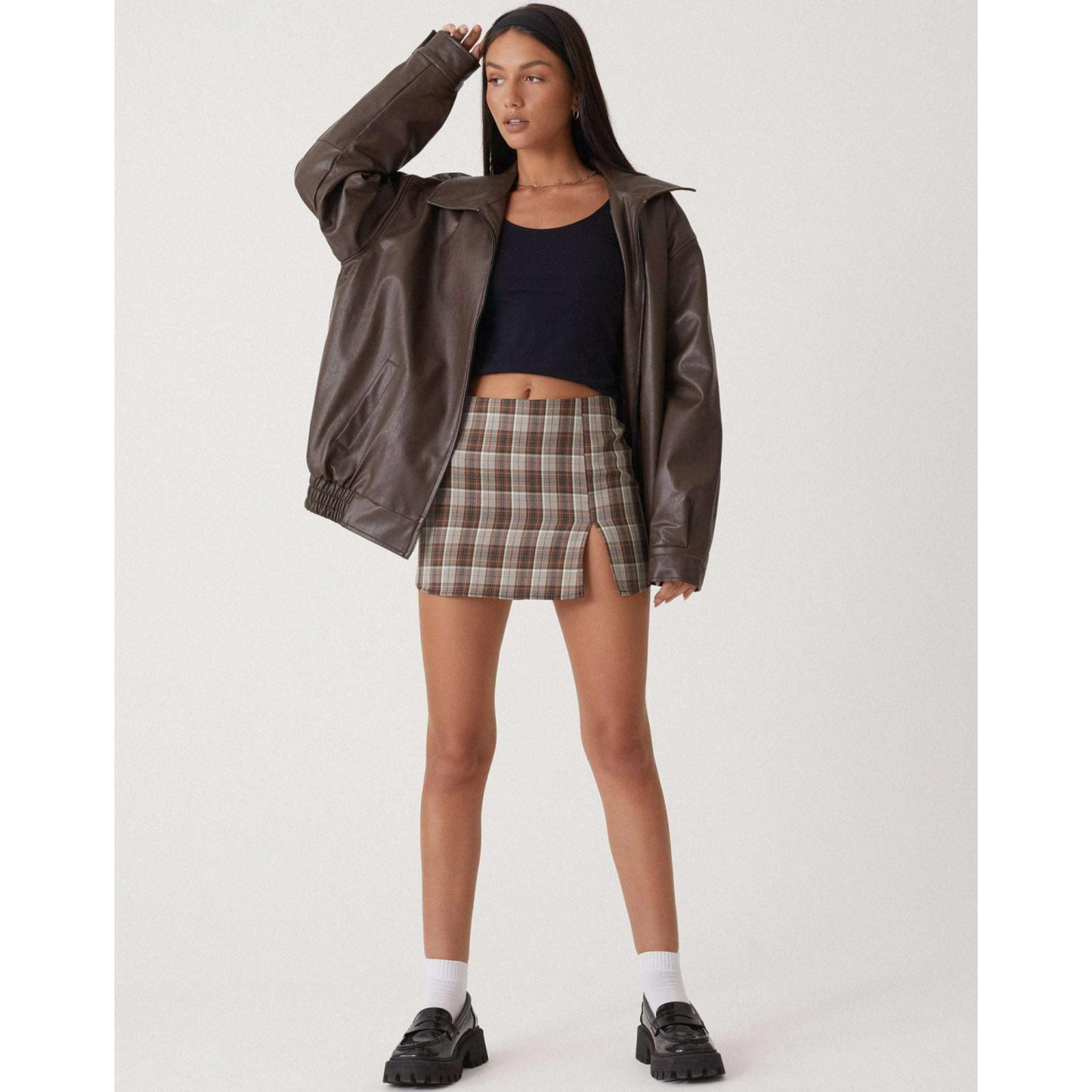 Veste Femme Cuir Faux Oversize Tendance - luxestyle