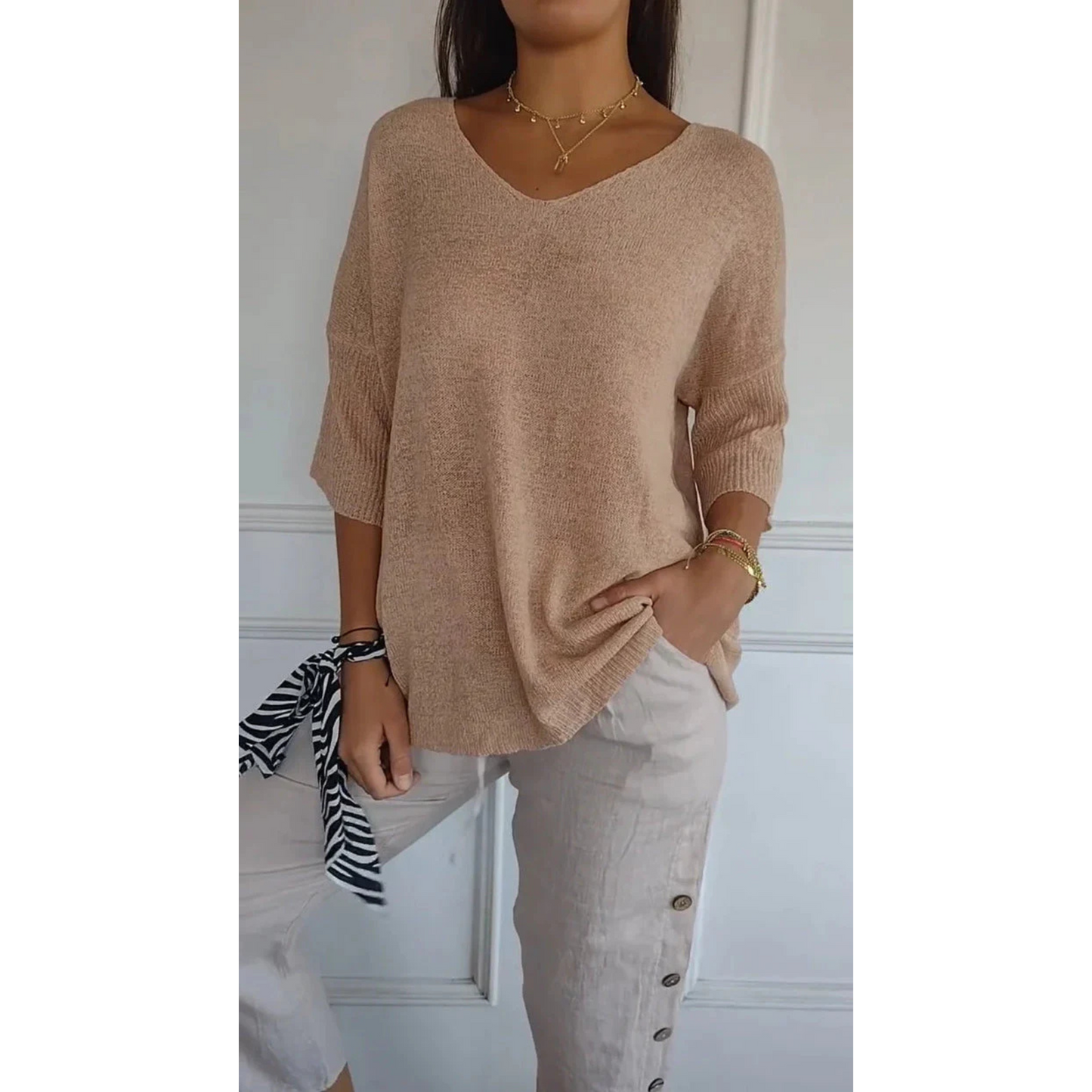 Top Femme Décolleté V Élégant