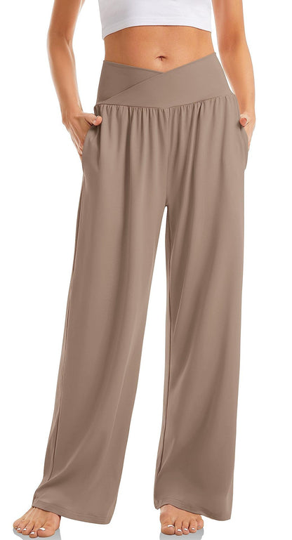 Pantalon de sport femme taille haute confortable