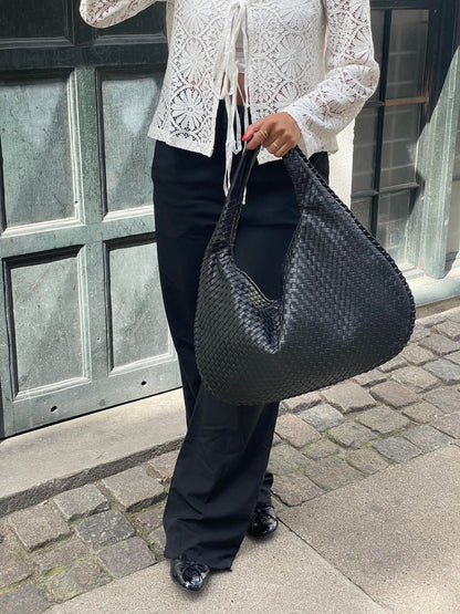 Sac à main en cuir tressé chic femme - LuxeStyle