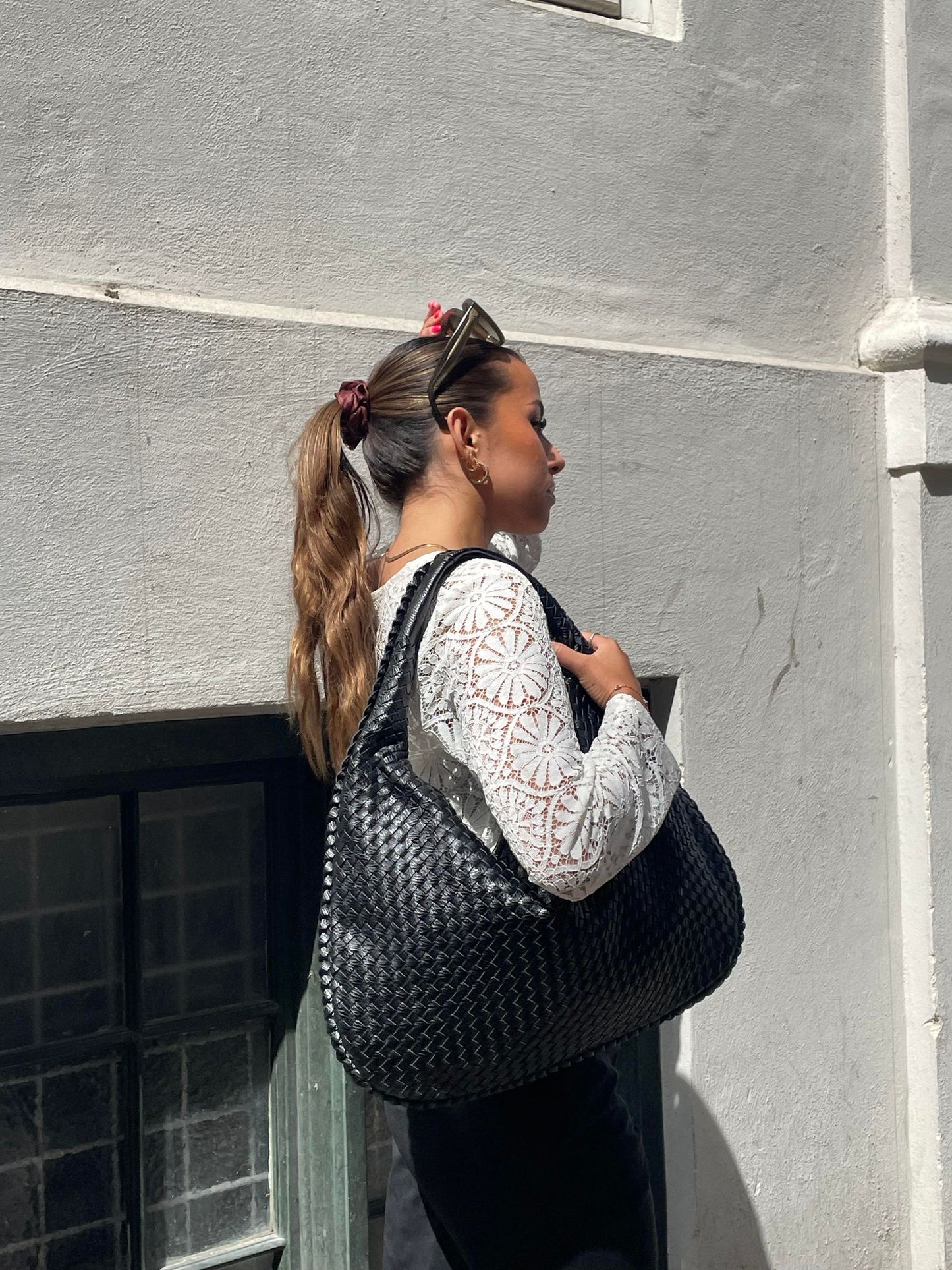 Sac à main en cuir élégant pour femme noir - LuxeStyle