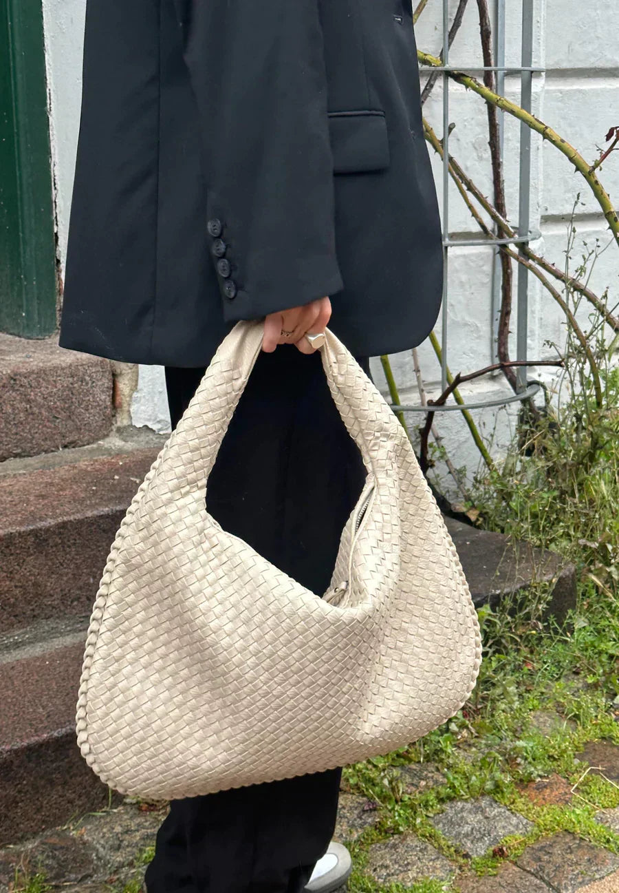 Sac à main en cuir tressé chic femme