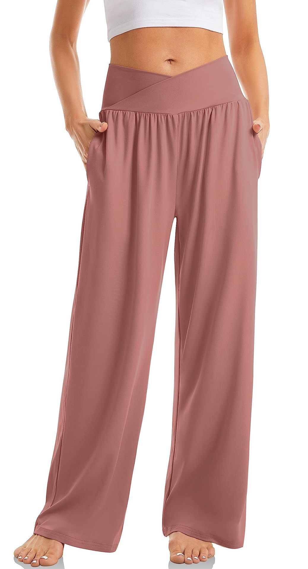 Pantalon de sport femme taille haute confortable