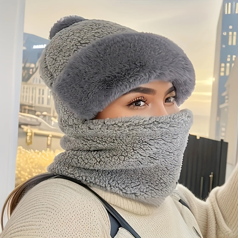 Chapeau et Écharpe Douillet Polaire pour Femme et Homme