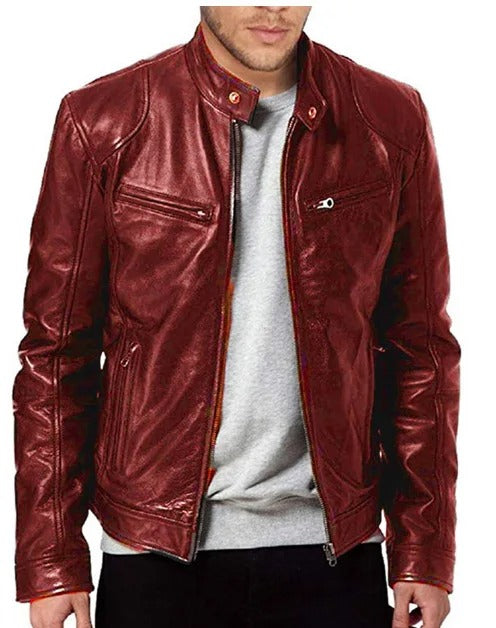 Blouson Cuir Noir Homme Éclair Rapide