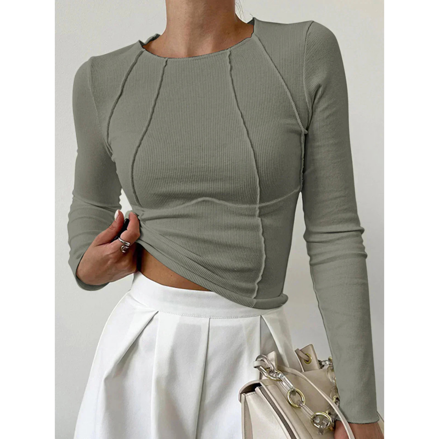 Femme Haut Classique Manches Longues