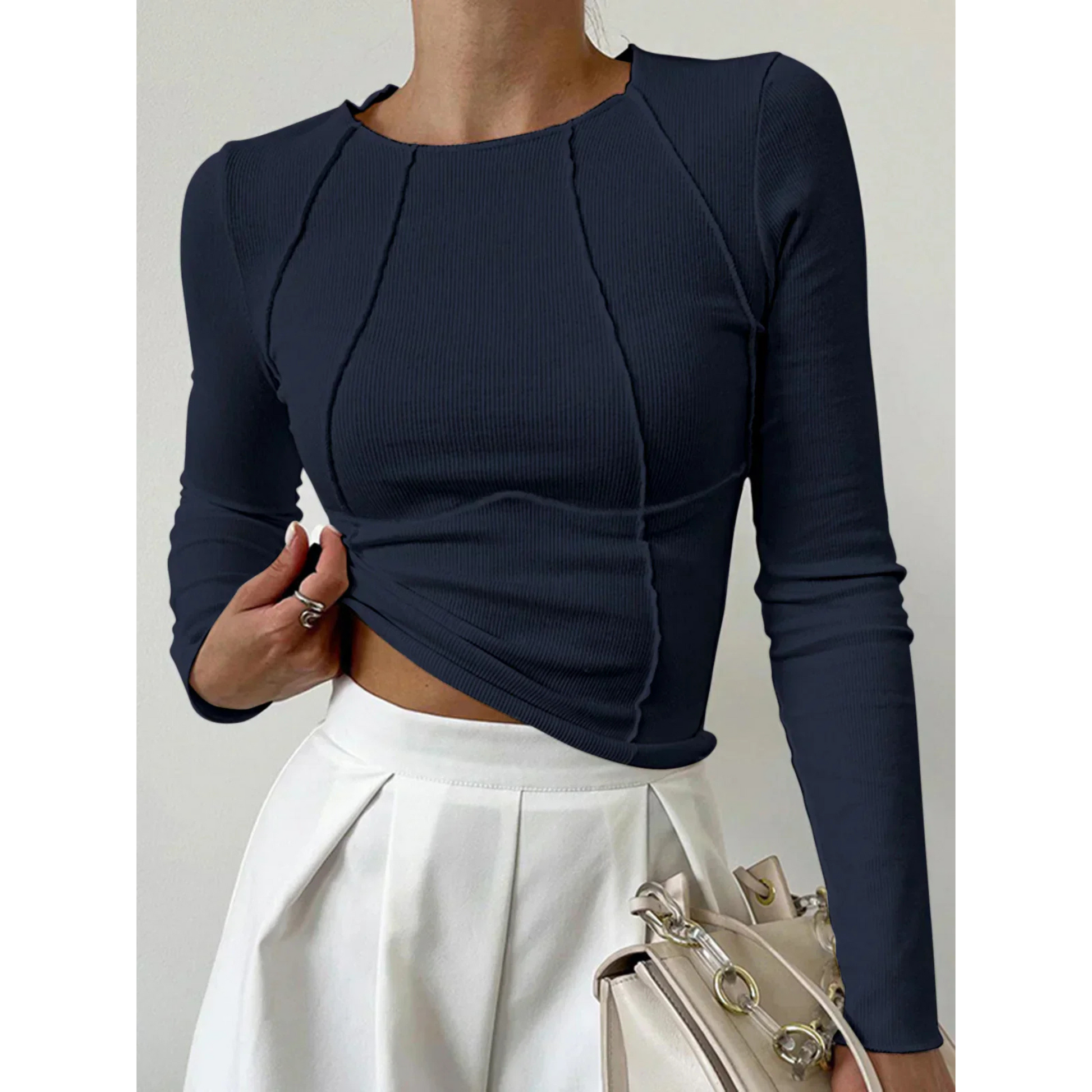 Femme Haut Classique Manches Longues - luxestyle