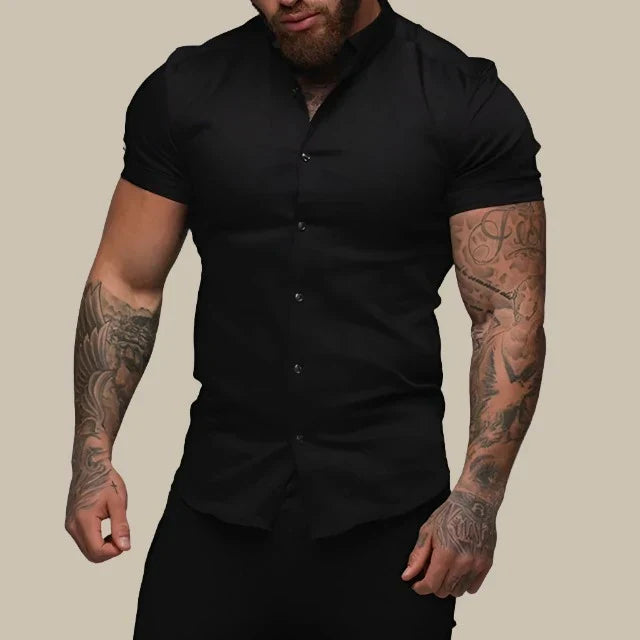 Chemise Élégante Cintrée Manches Courtes Féminine - LuxeStyle