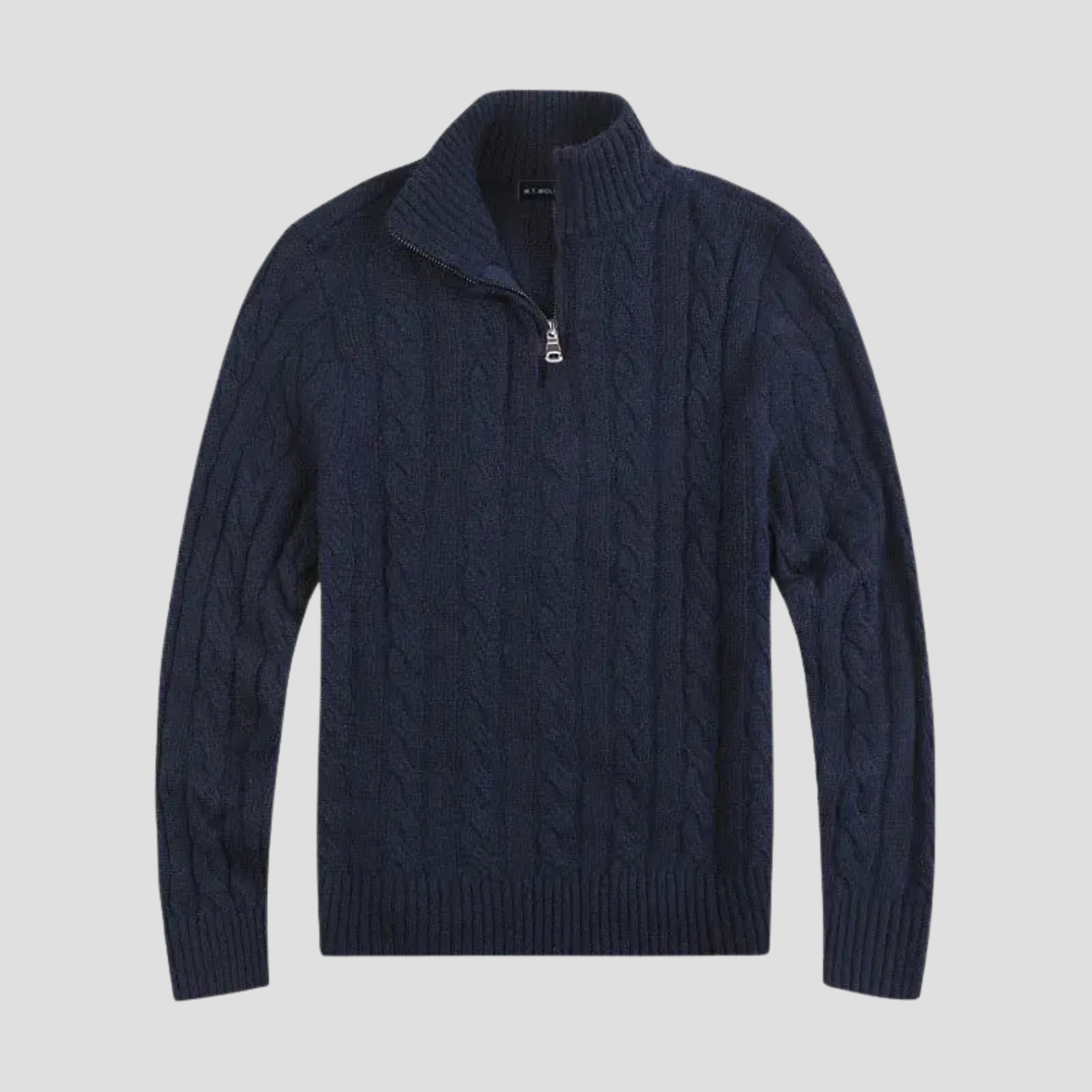 Pull en laine mélangeé gris anthracite pour homme sportif