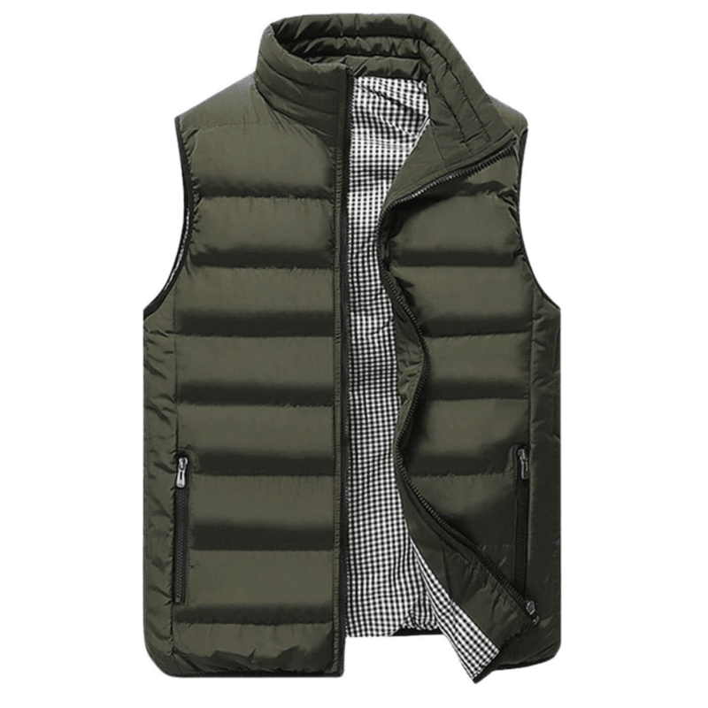 Gilet douillet sans manches marine pour homme
