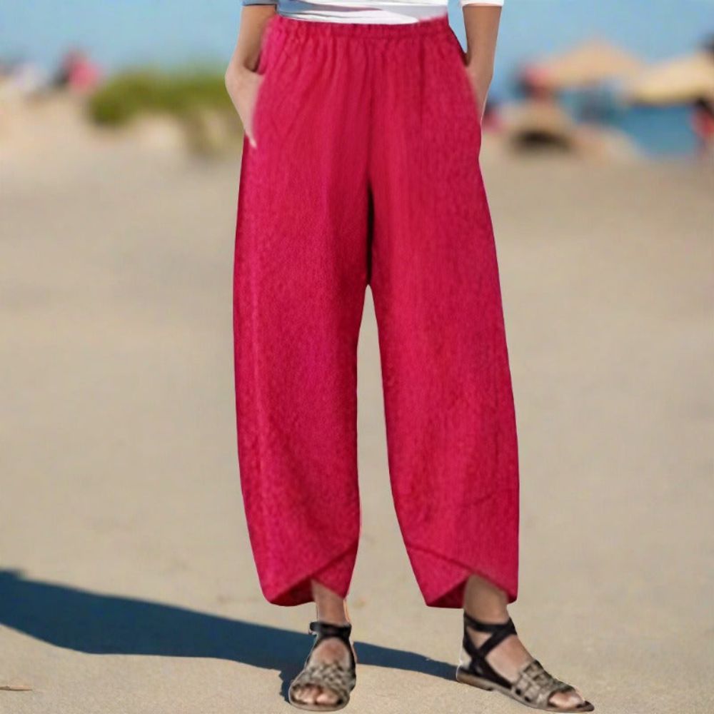 Pantalon Femme Chic avec Poches et Coupe Détendue