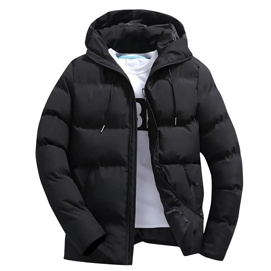 Manteau Hiver Homme - Parka Imperméable Élégant avec Capuche et Doublure Polaire