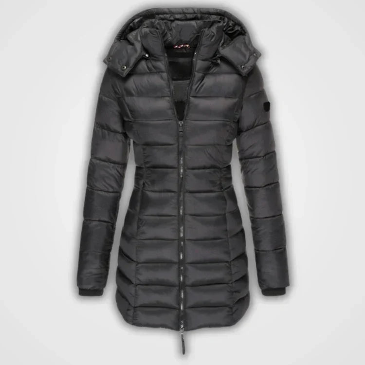 Manteau D'hiver Élégant à Capuche pour Femme - LuxeStyle