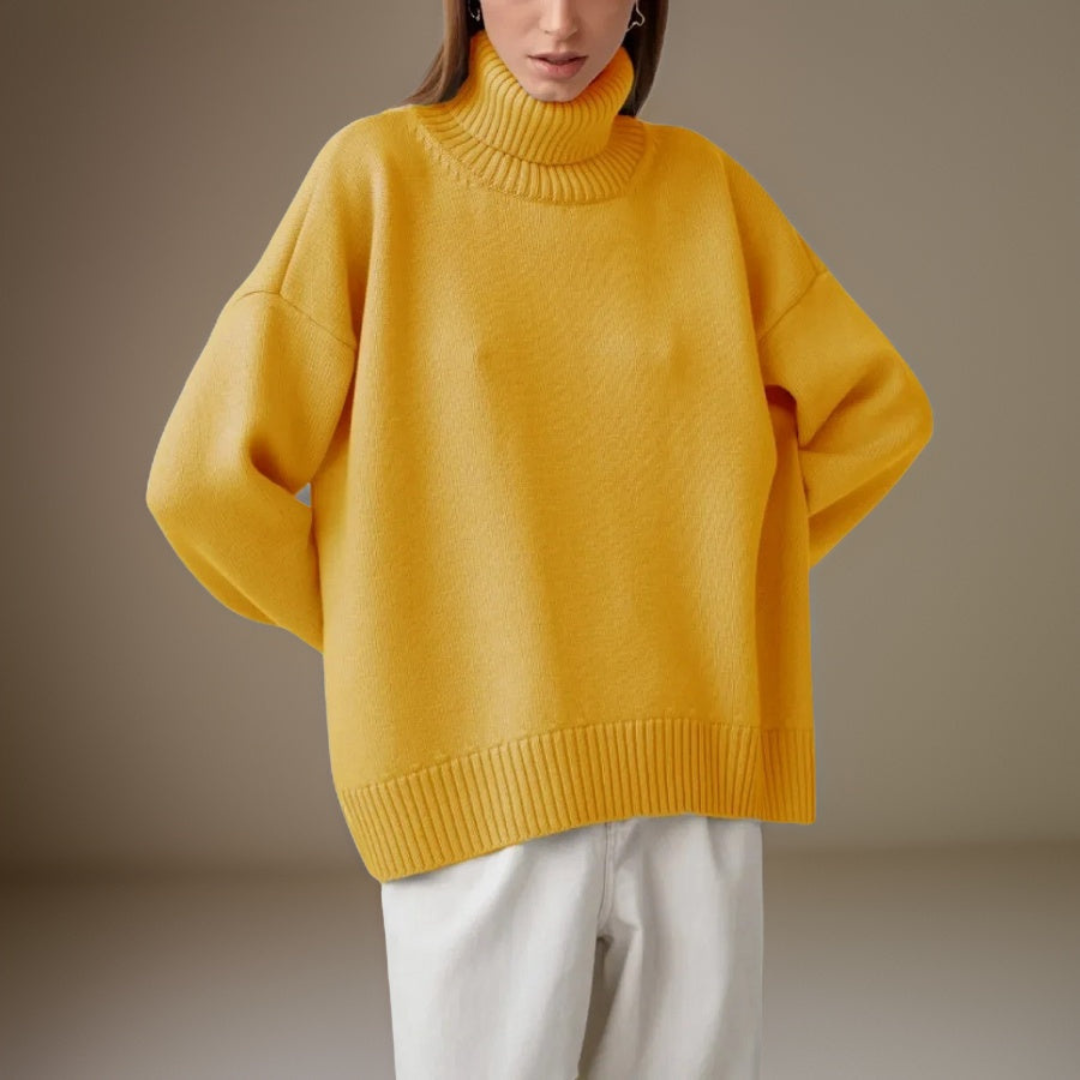Pull Col Roulé Chic Féminin Hiver