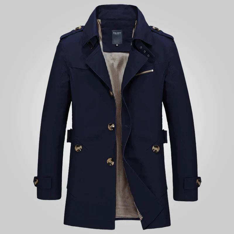 Hugo™ – Manteau Homme Élégant en Trench Long Confortable et Polyvalent