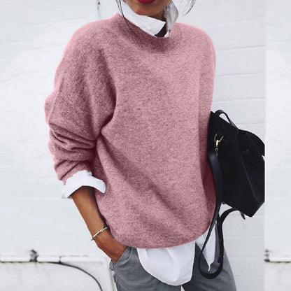 Pull Femme Cachemire Doux Col Rond Élégant