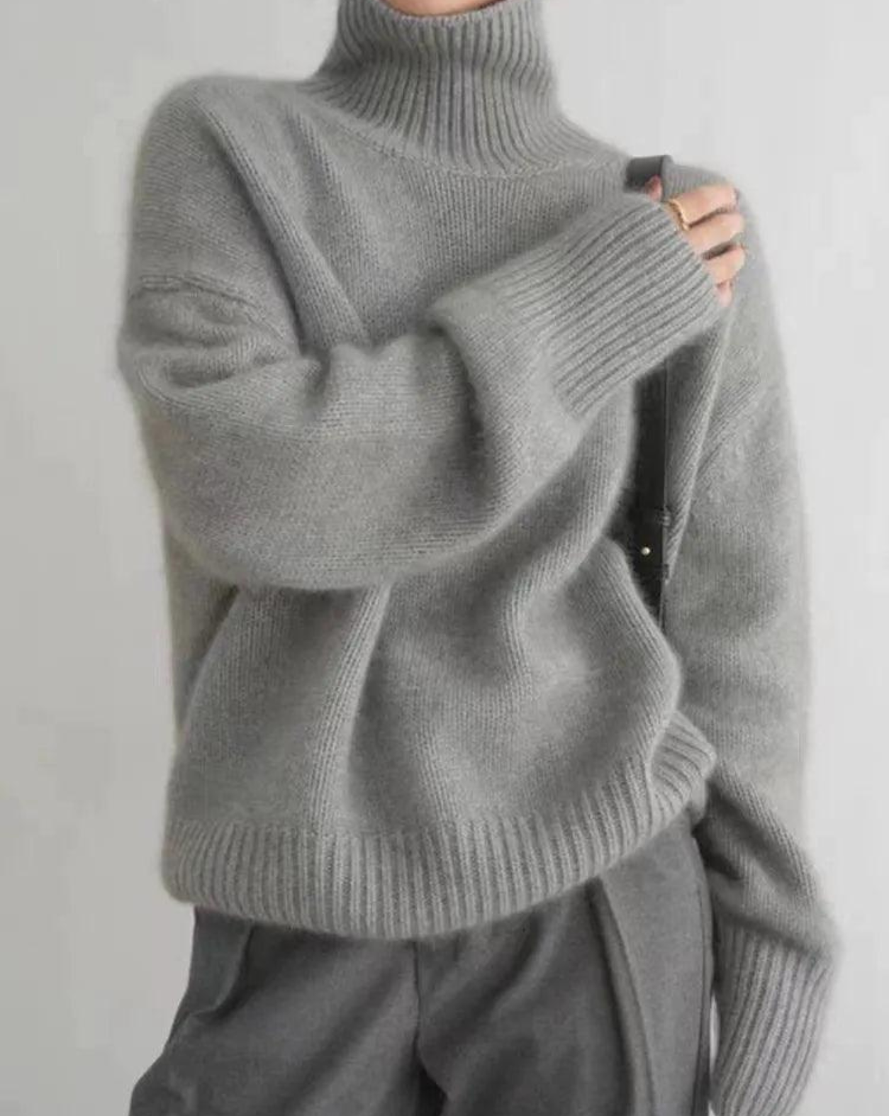 Pull Col Roulé Féminin Chic