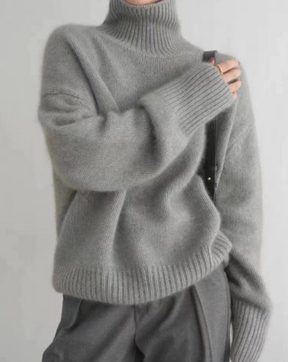 Pull Col Roulé Féminin Chic