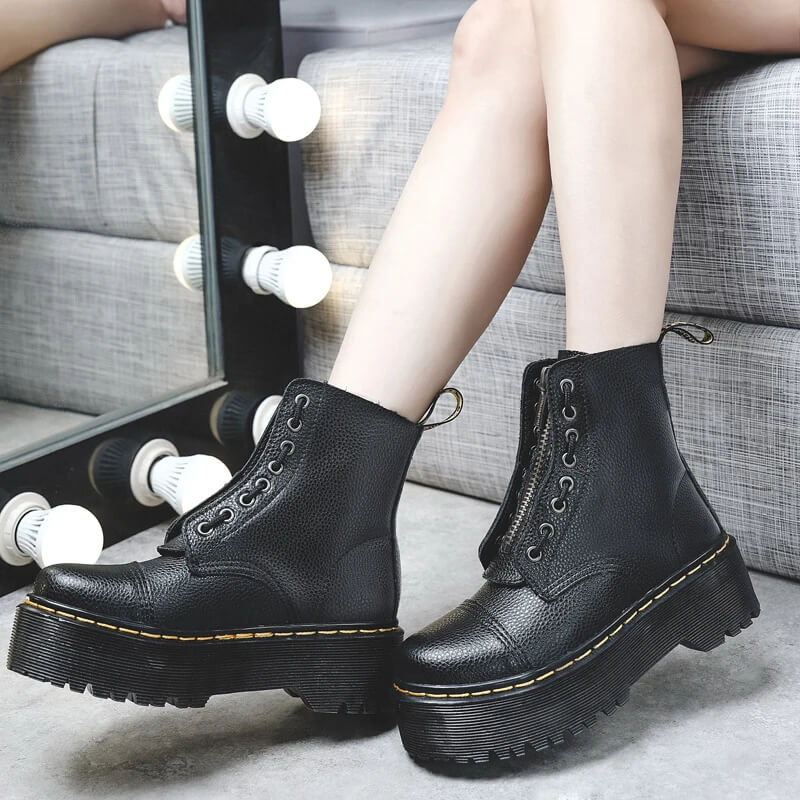 Bottes Féminines à Lacets avec Semelle de Sécurité - LuxeStyle