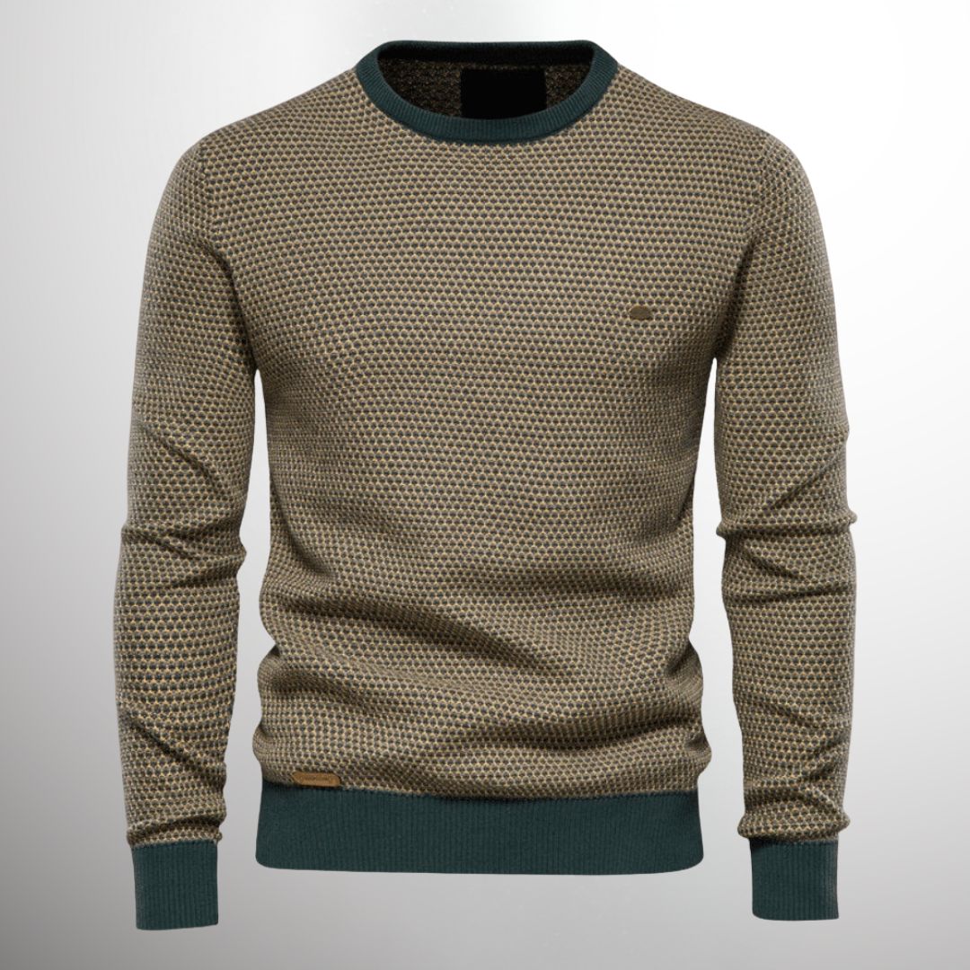 Pull en tricot gris uni pour homme
