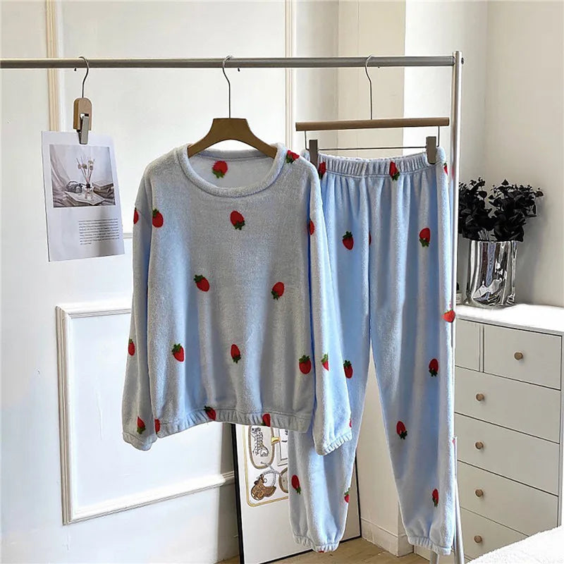 Pyjama Femme Confort Hiver Manches Longues