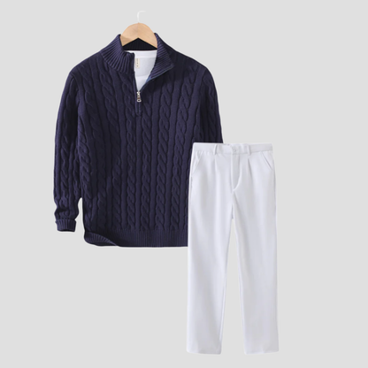 Pull en Laine Marine Élégant pour Homme
