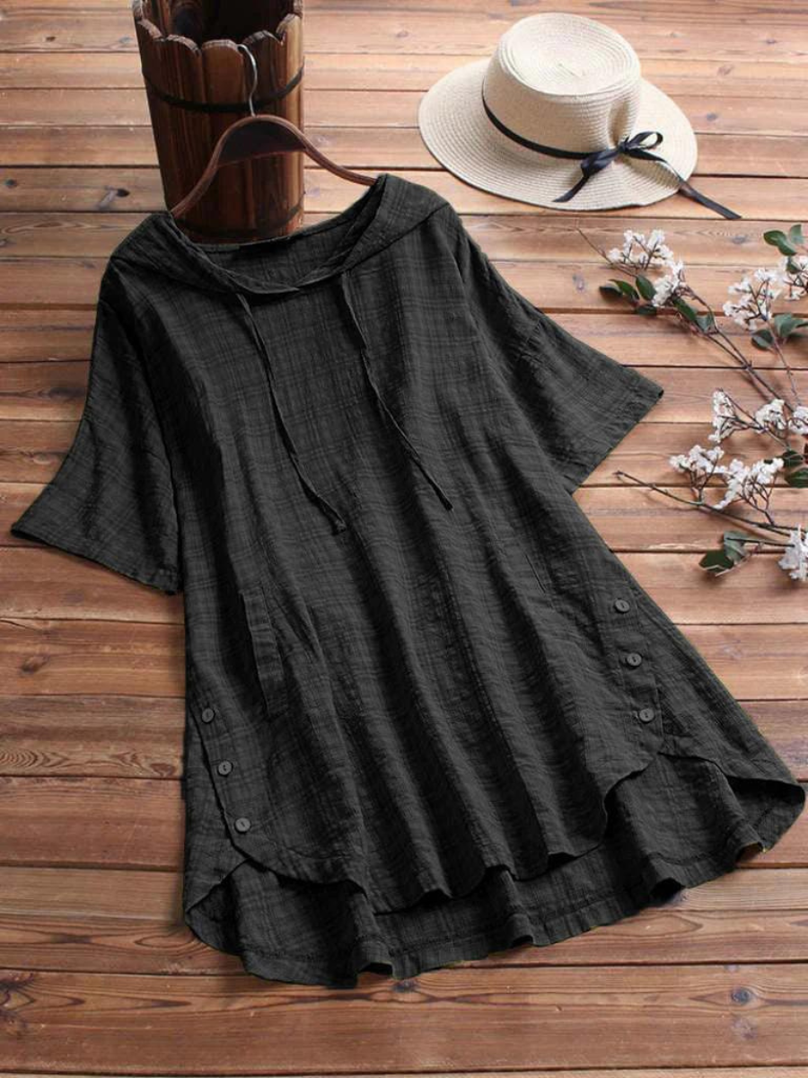Chemise Flannel Élégante à Capuche Boutons - LuxeStyle