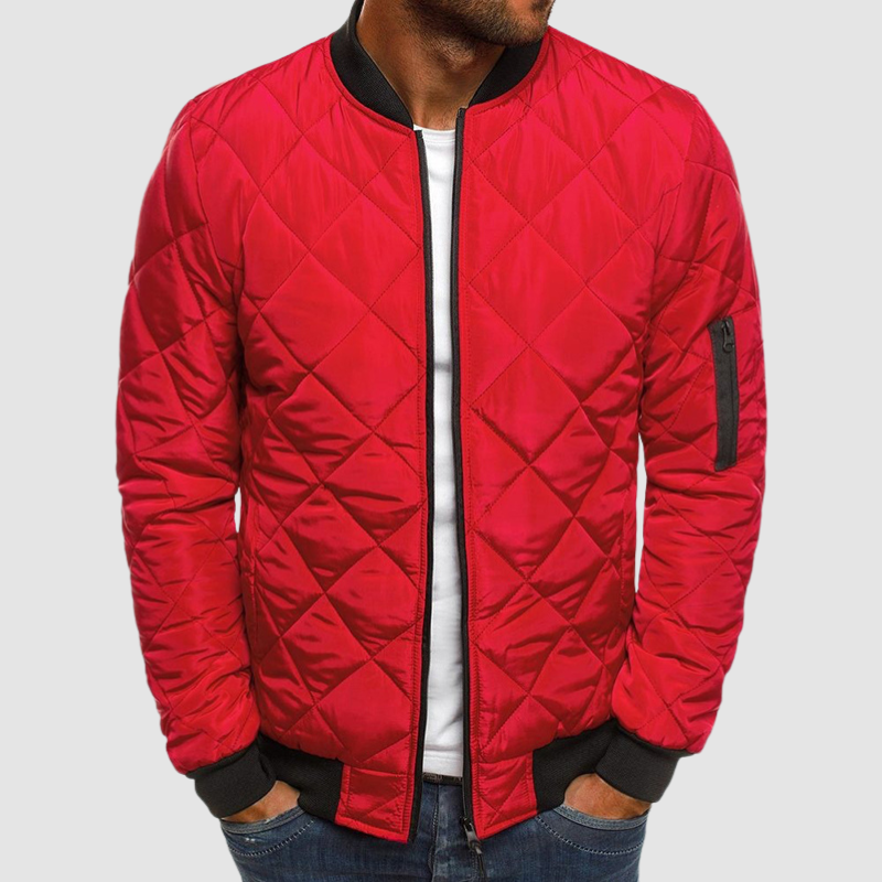 Veste Homme Élégante à Carreaux - Légère et Chaude avec Fermeture Éclair