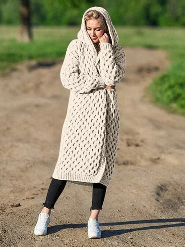 Manteau femme long polaire cappuccino